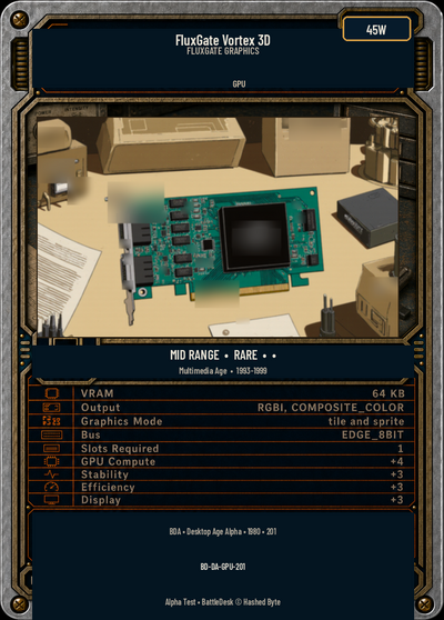 Floating high-end GPU card art
