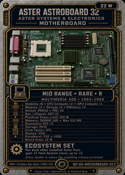 Example motherboard card