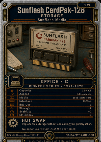 Example storage card